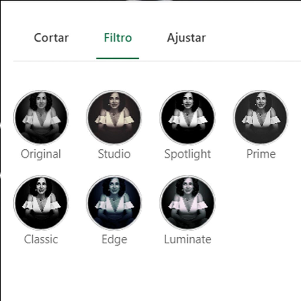Menu de filtros en LinkedIn